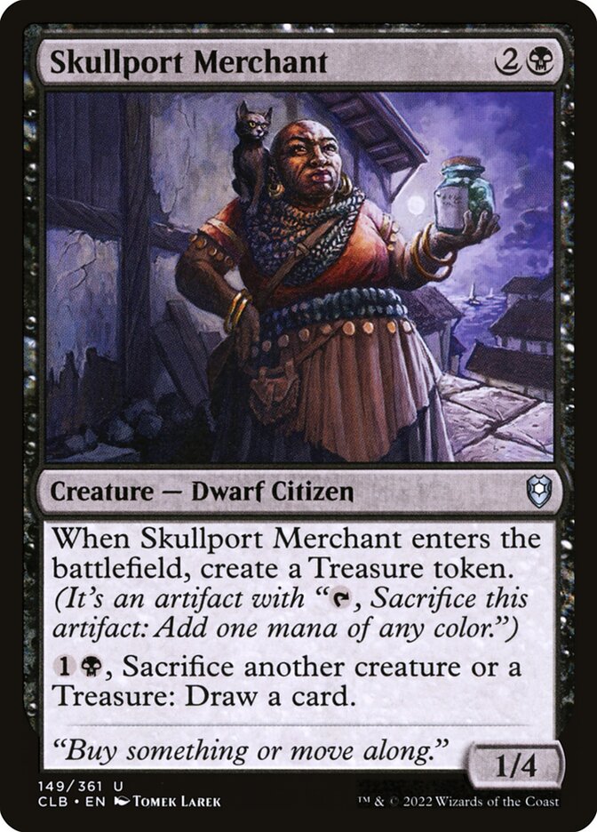 Skullport Merchant – Uncommon Magic: The Gathering card from Commander Legends: Battle for Baldur's Gate (#149)