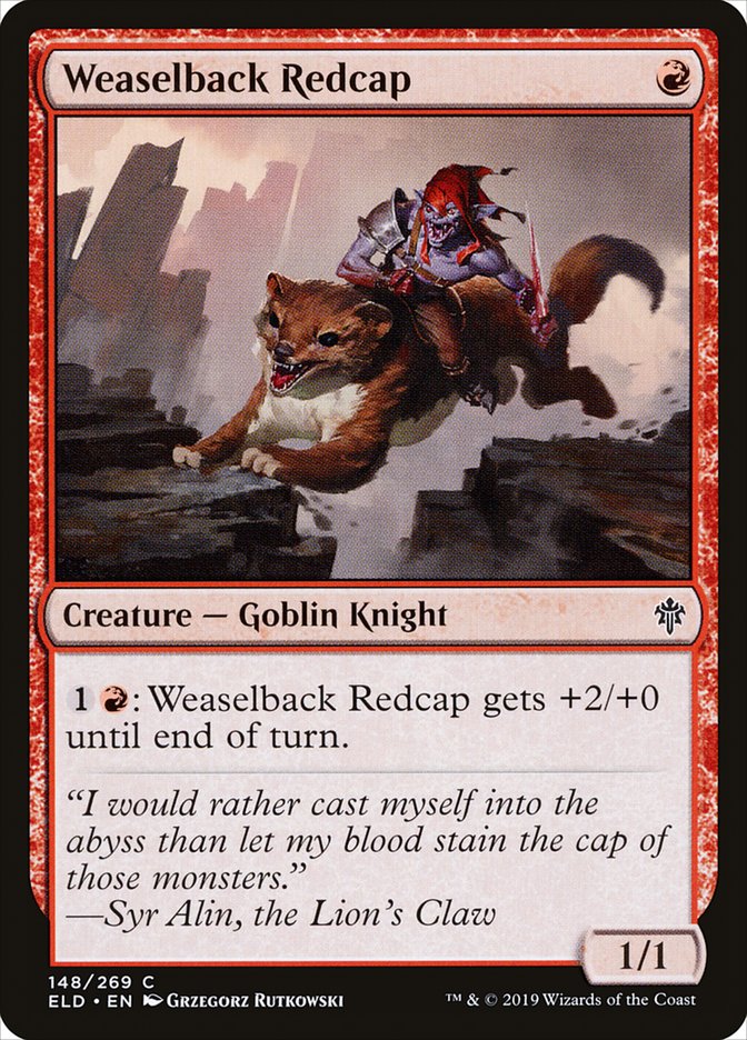 Weaselback Redcap – Common Magic: The Gathering card from Throne of Eldraine (#148)