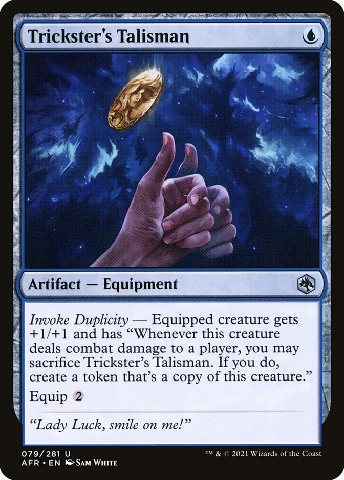 Trickster's Talisman – Uncommon Magic: The Gathering card from Adventures in the Forgotten Realms (#79)