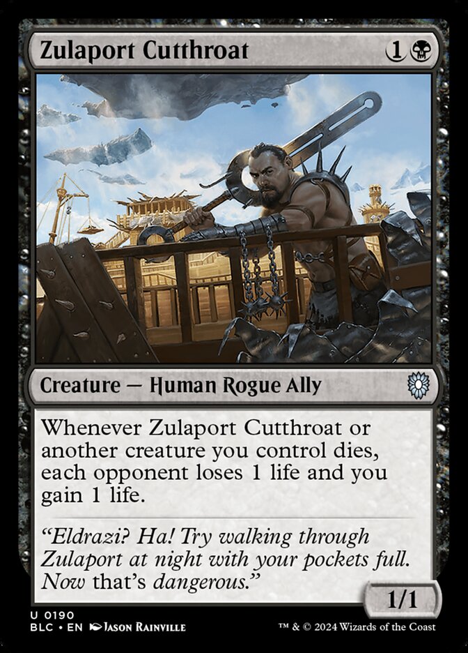 Zulaport Cutthroat – Uncommon Magic: The Gathering card from Bloomburrow Commander (#190)