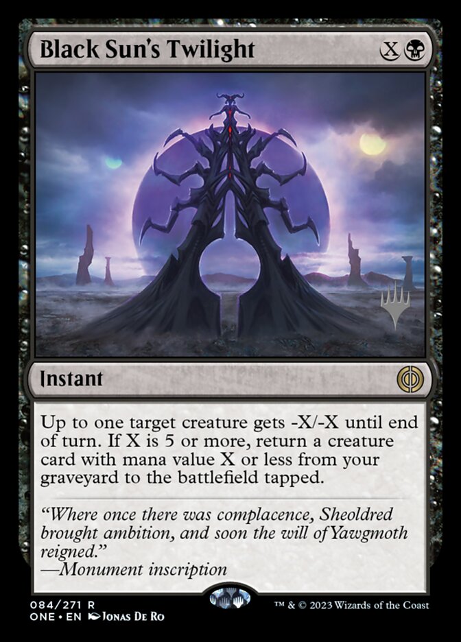 Black Sun's Twilight – Rare Magic: The Gathering card from Phyrexia: All Will Be One Promos (#84p)