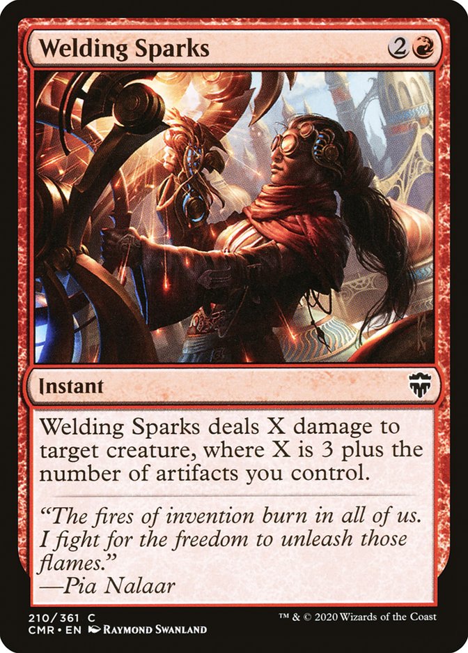 Welding Sparks – Common Magic: The Gathering card from Commander Legends (#210)