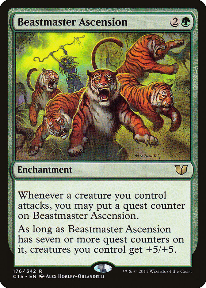 Beastmaster Ascension – Rare Magic: The Gathering card from Commander 2015 (#176)