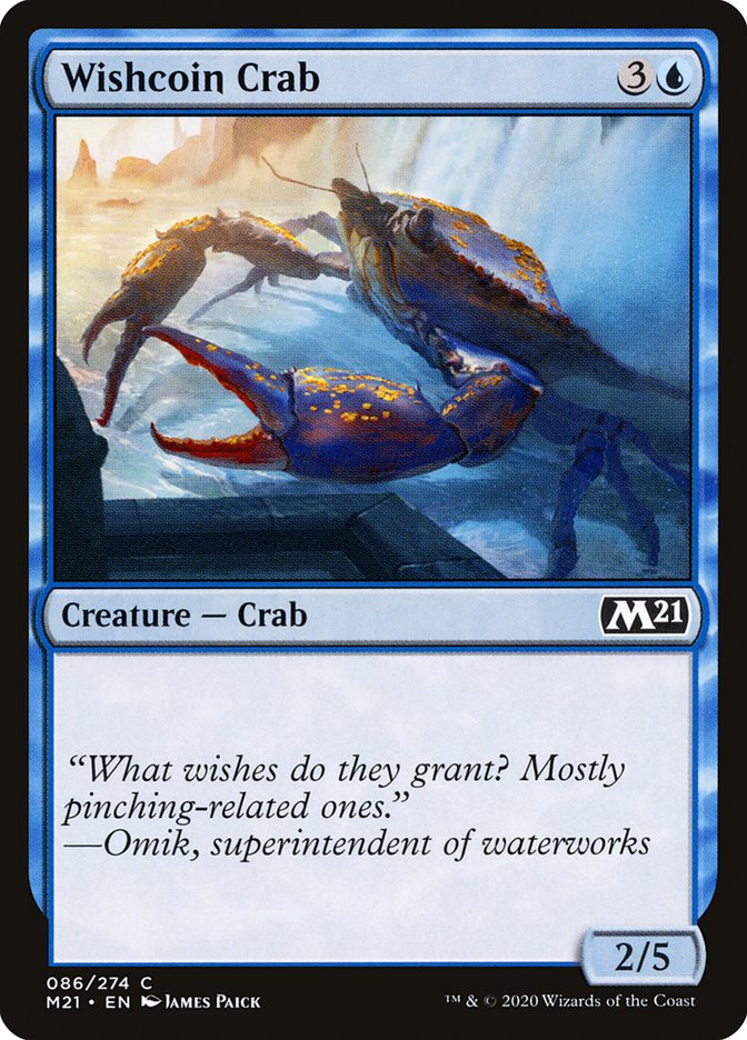 Wishcoin Crab – Common Magic: The Gathering card from Core Set 2021 (#86)