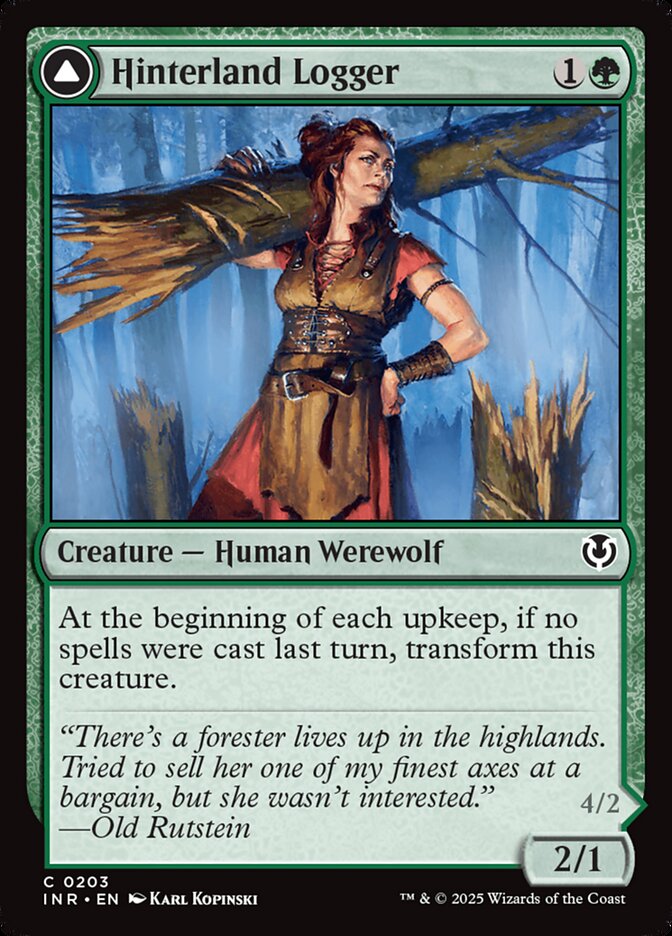Hinterland Logger // Timber Shredder – Common Magic: The Gathering card from Innistrad Remastered (#203)
