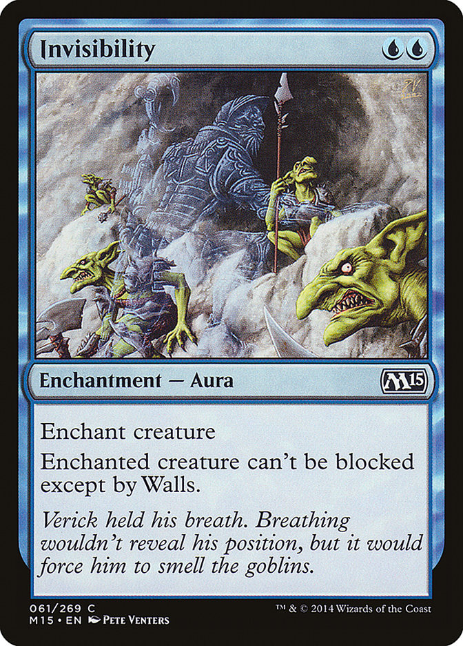 Invisibility – Common Magic: The Gathering card from Magic 2015 (#61)