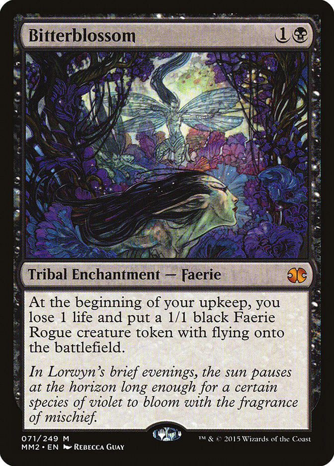 Bitterblossom – Mythic Magic: The Gathering card from Modern Masters 2015 (#71)