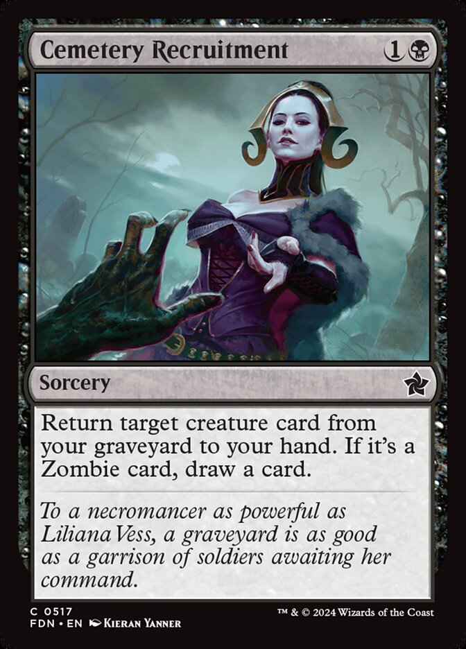 Cemetery Recruitment – Common Magic: The Gathering card from Foundations (#517)