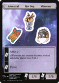 Ancestral Hot Dog Minotaur – Common Magic: The Gathering card from Unfinity Sticker Sheets (#23)