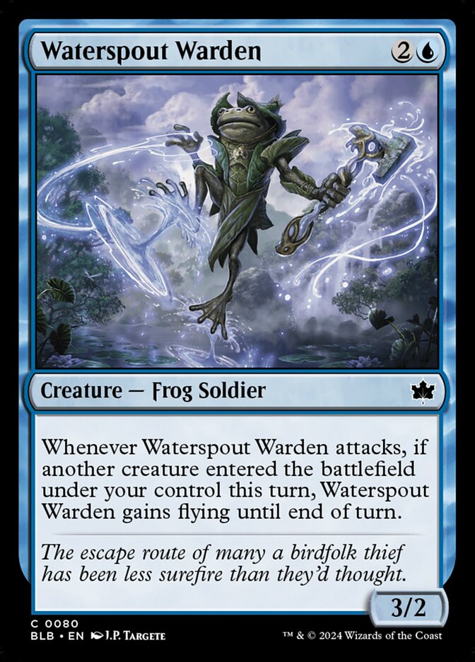 Waterspout Warden – Common Magic: The Gathering card from Bloomburrow (#80)