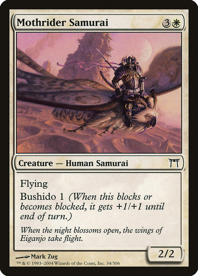 Mothrider Samurai – Common Magic: The Gathering card from Champions of Kamigawa (#34)
