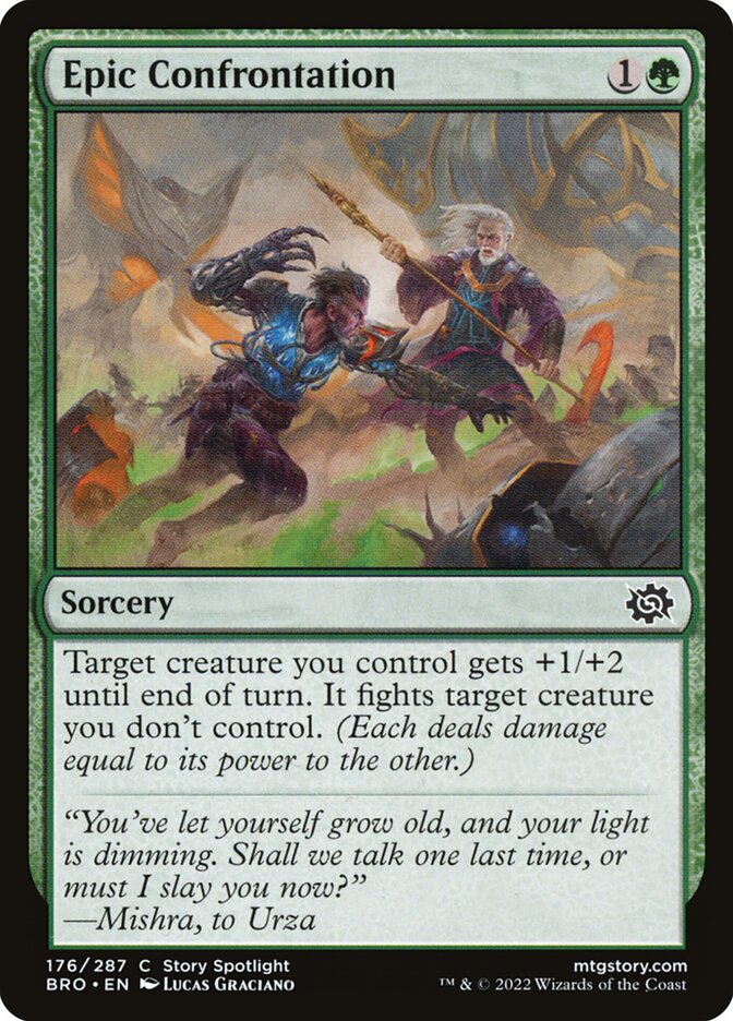 Epic Confrontation – Common Magic: The Gathering card from The Brothers' War (#176)