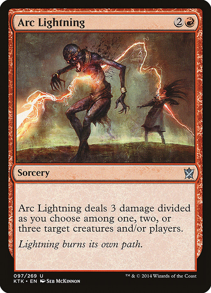 Arc Lightning – Uncommon Magic: The Gathering card from Khans of Tarkir (#97)