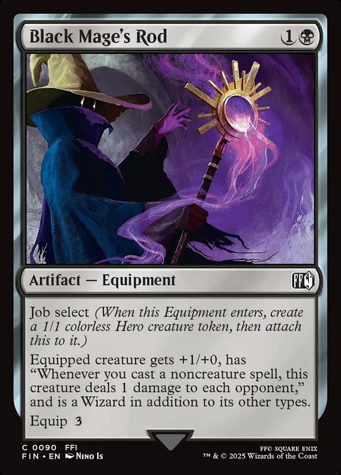 Black Mage's Rod – Common Magic: The Gathering card from Final Fantasy (#90)