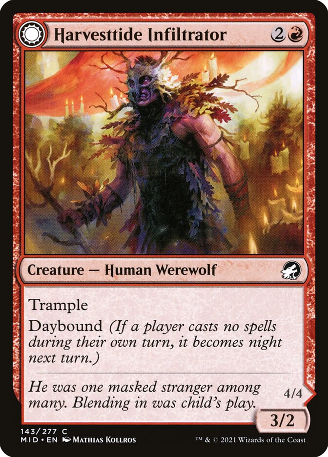 Harvesttide Infiltrator // Harvesttide Assailant – Common Magic: The Gathering card from Innistrad: Midnight Hunt (#143)