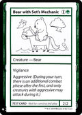 Bear with Set's Mechanic – Rare Magic: The Gathering card from Mystery Booster Playtest Cards 2019 (#71)