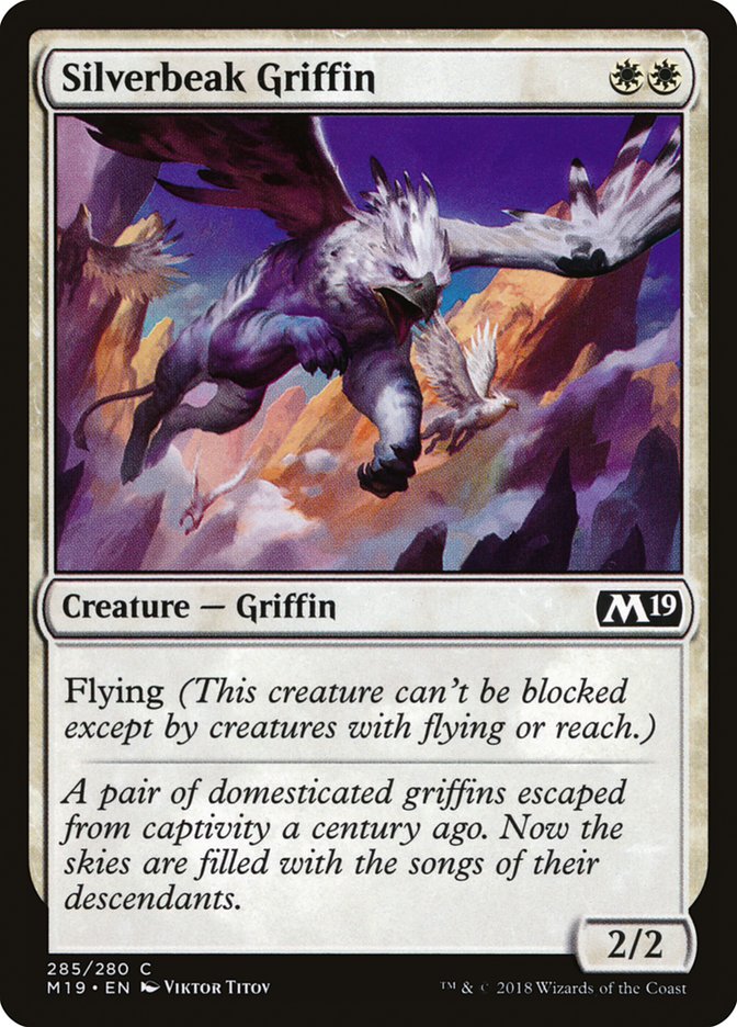 Silverbeak Griffin – Common Magic: The Gathering card from Core Set 2019 (#285)
