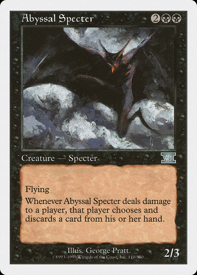 Abyssal Specter – Uncommon Magic: The Gathering card from Classic Sixth Edition (#110)