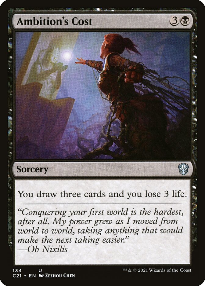 Ambition's Cost – Uncommon Magic: The Gathering card from Commander 2021 (#134)