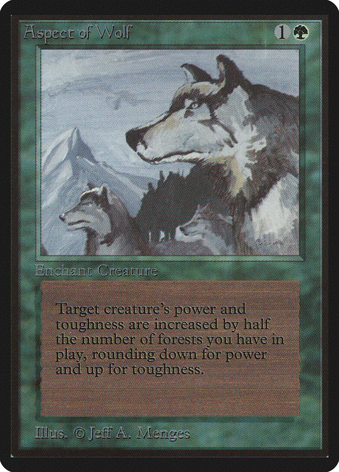 Aspect of Wolf – Rare Magic: The Gathering card from Limited Edition Beta (#185)