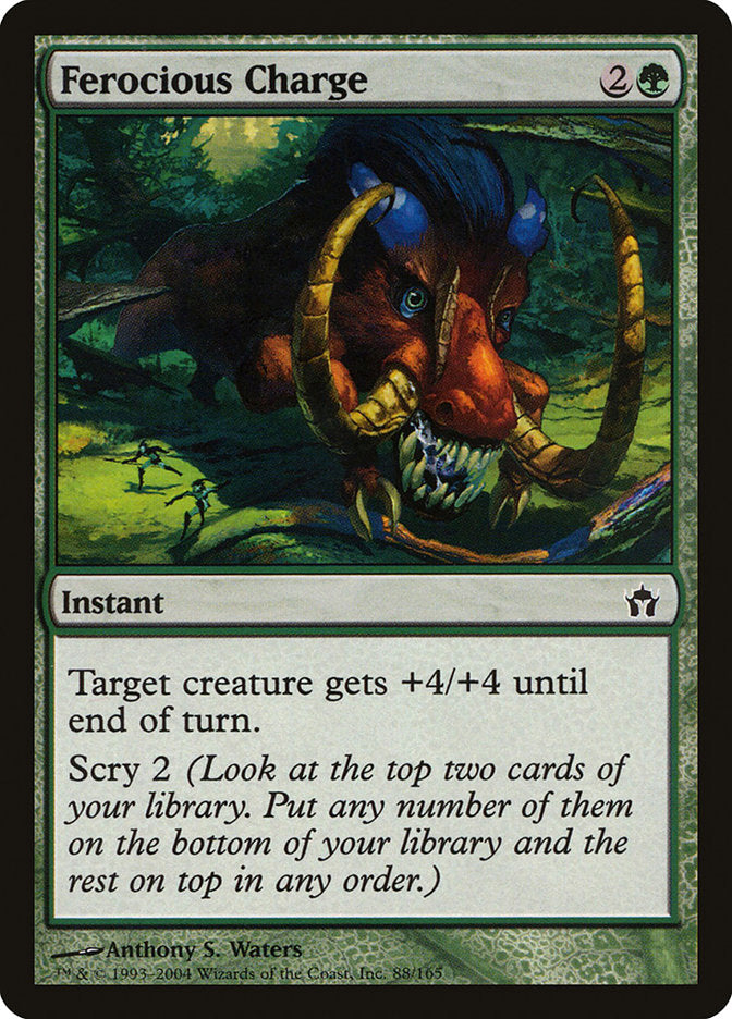 Ferocious Charge – Common Magic: The Gathering card from Fifth Dawn (#88)