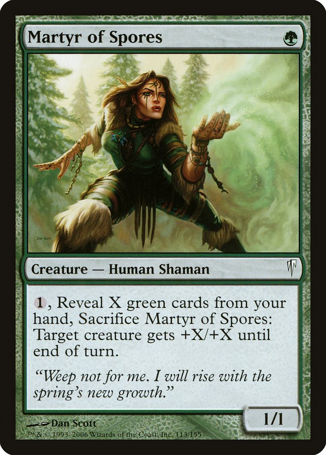 Martyr of Spores – Common Magic: The Gathering card from Coldsnap (#113)