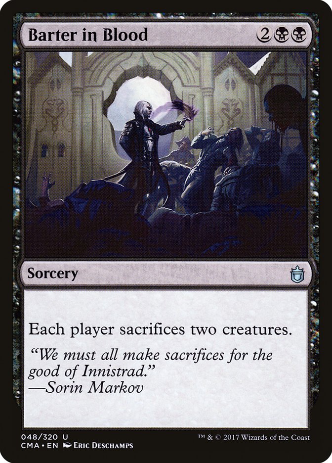 Barter in Blood – Uncommon Magic: The Gathering card from Commander Anthology (#48)
