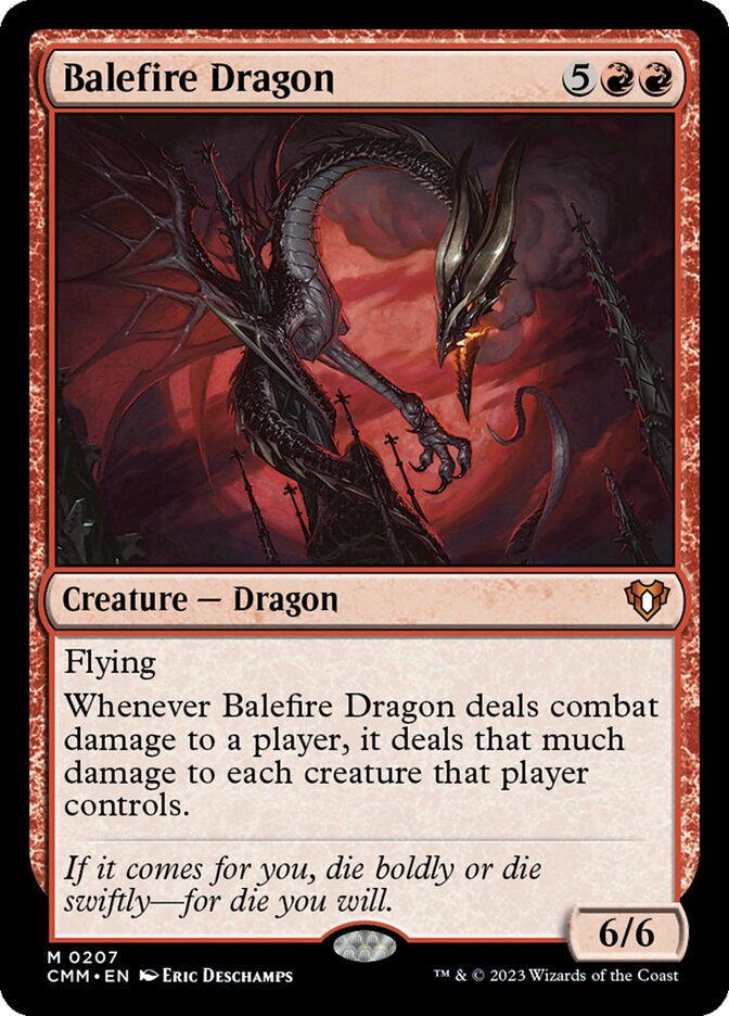 Balefire Dragon – Mythic Magic: The Gathering card from Commander Masters (#207)