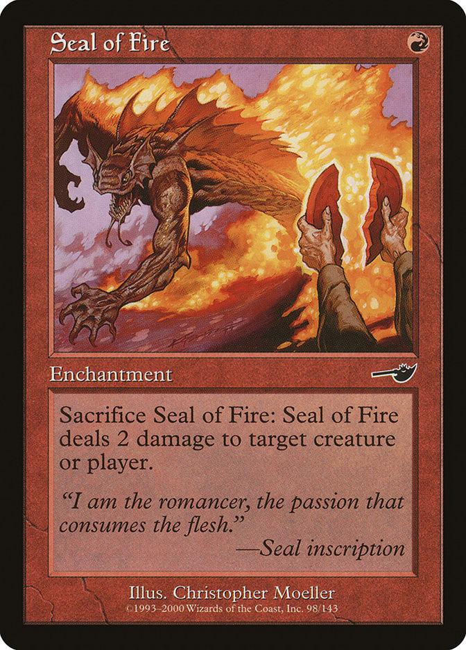 Seal of Fire – Common Magic: The Gathering card from Nemesis (#98)