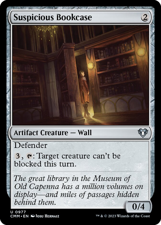 Suspicious Bookcase – Uncommon Magic: The Gathering card from Commander Masters (#977)