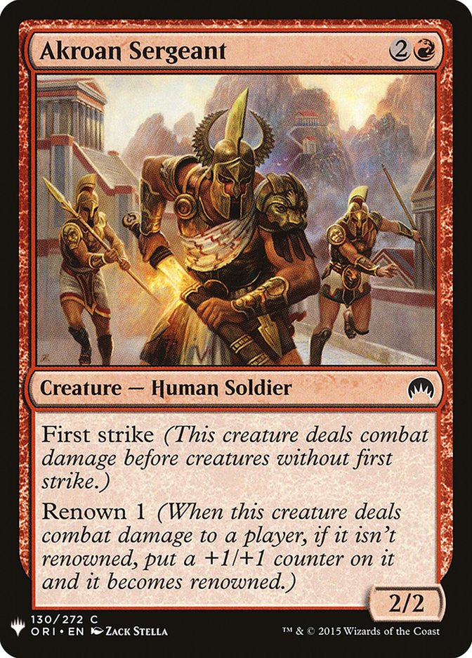 Akroan Sergeant – Common Magic: The Gathering card from The List (#ORI-130)