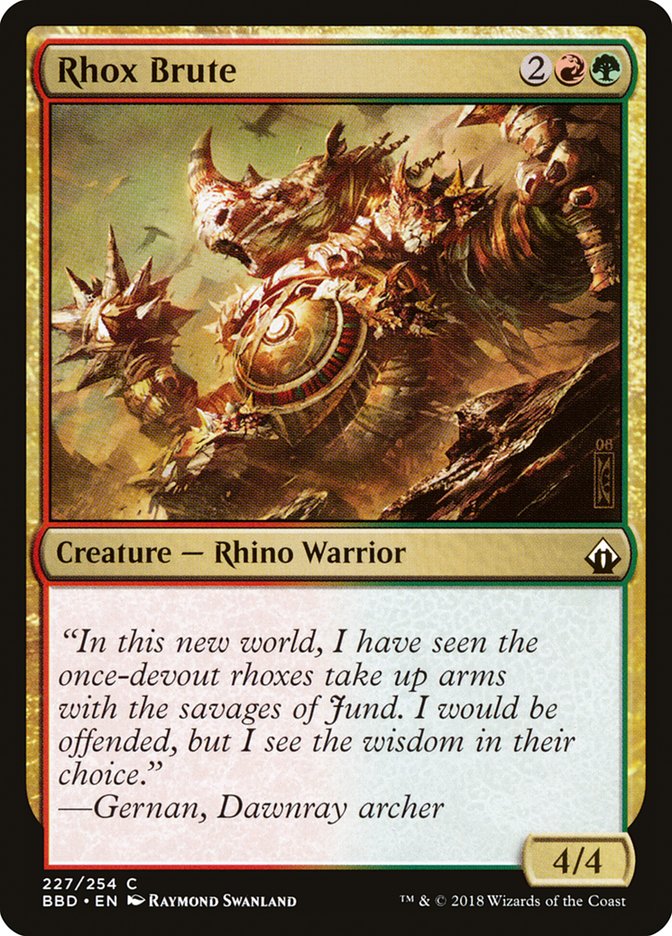 Rhox Brute – Common Magic: The Gathering card from Battlebond (#227)