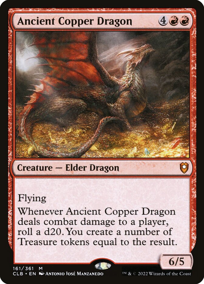 Ancient Copper Dragon – Mythic Magic: The Gathering card from Commander Legends: Battle for Baldur's Gate (#161)