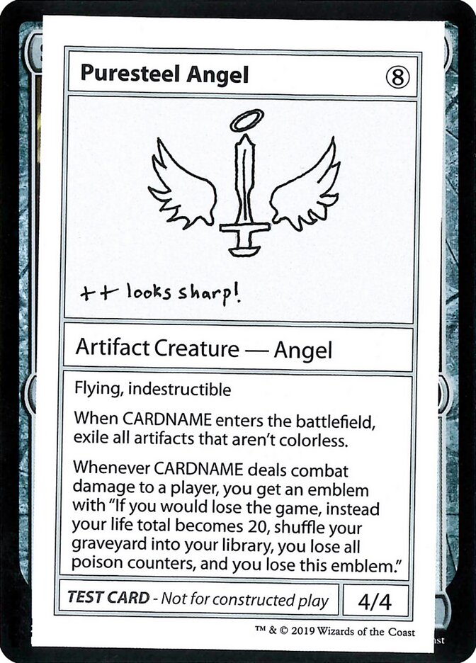 Puresteel Angel – Rare Magic: The Gathering card from Mystery Booster Playtest Cards 2021 (#109)