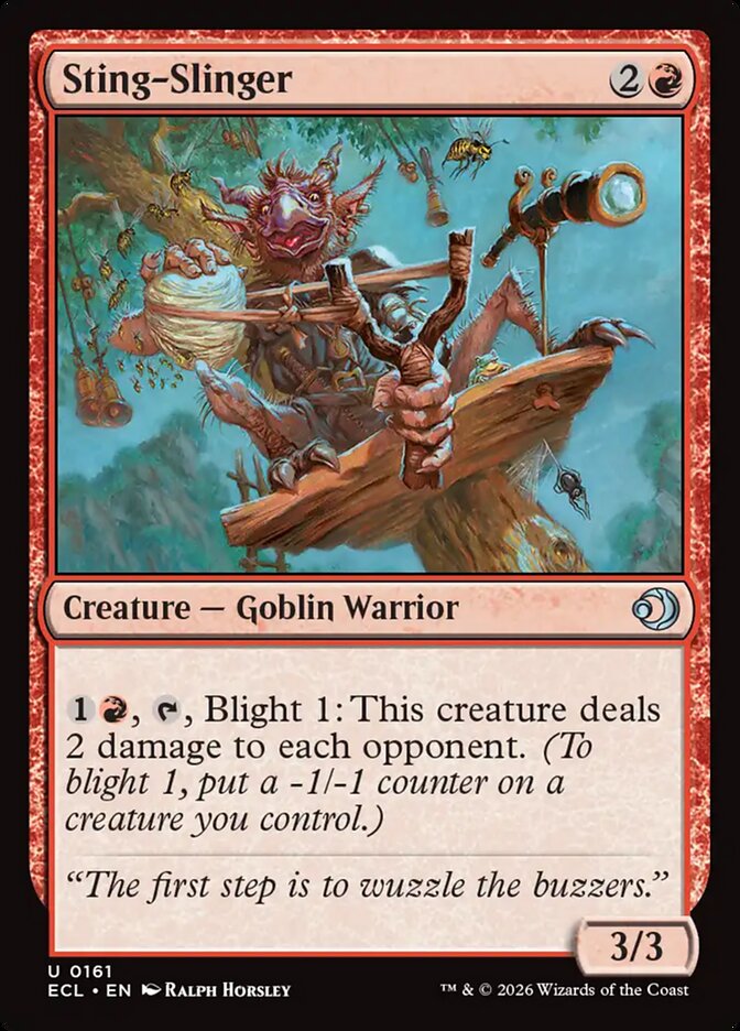 Sting-Slinger – Uncommon Magic: The Gathering card from Lorwyn Eclipsed (#161)