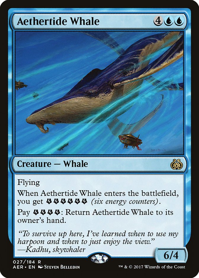 Aethertide Whale – Rare Magic: The Gathering card from Aether Revolt (#27)