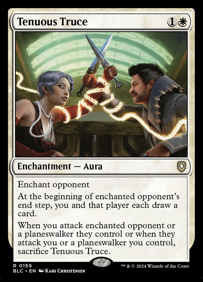 Tenuous Truce – Rare Magic: The Gathering card from Bloomburrow Commander (#159)