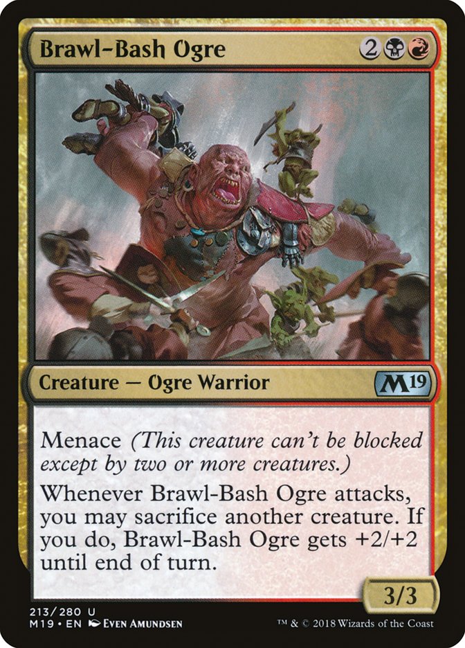 Brawl-Bash Ogre – Uncommon Magic: The Gathering card from Core Set 2019 (#213)