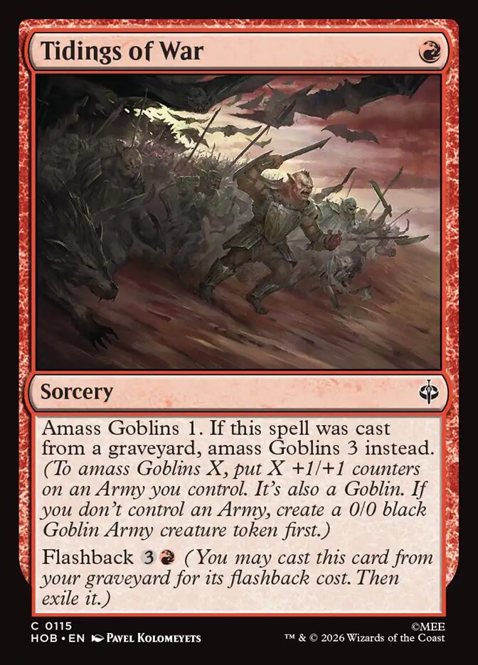 Tidings of War – Common Magic: The Gathering card from The Hobbit (#115)