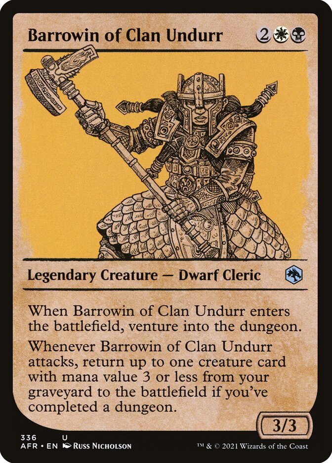 Barrowin of Clan Undurr – Uncommon Magic: The Gathering card from Adventures in the Forgotten Realms (#336)