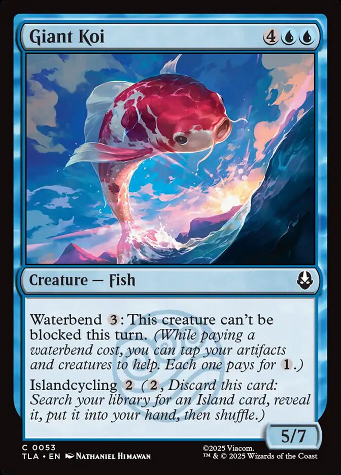 Giant Koi – Common Magic: The Gathering card from Avatar: The Last Airbender (#53)
