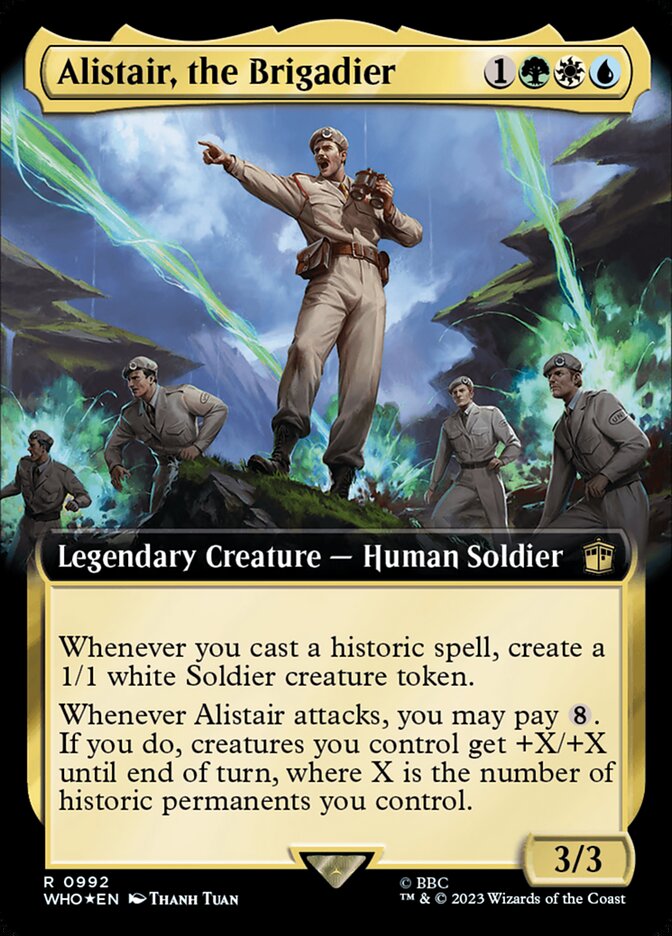 Alistair, the Brigadier – Rare Magic: The Gathering card from Doctor Who (#992)