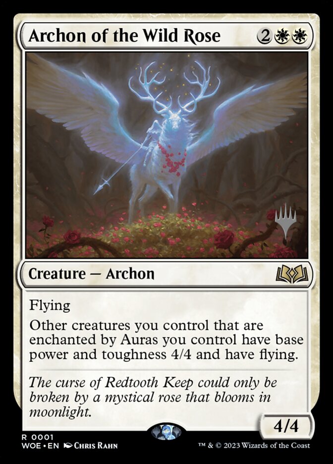 Archon of the Wild Rose – Rare Magic: The Gathering card from Wilds of Eldraine Promos (#1p)