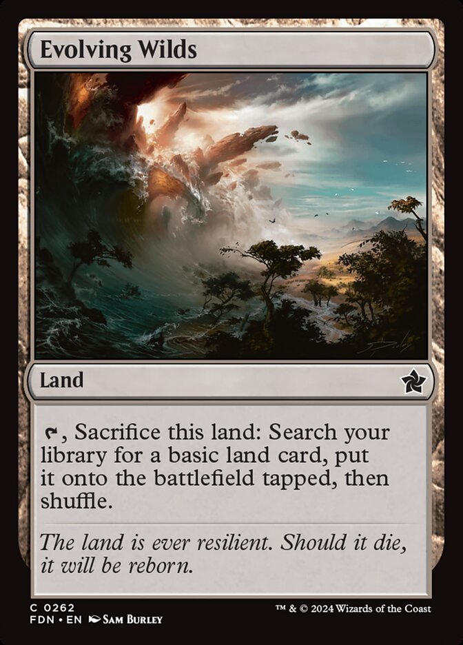Evolving Wilds – Common Magic: The Gathering card from Foundations (#262)