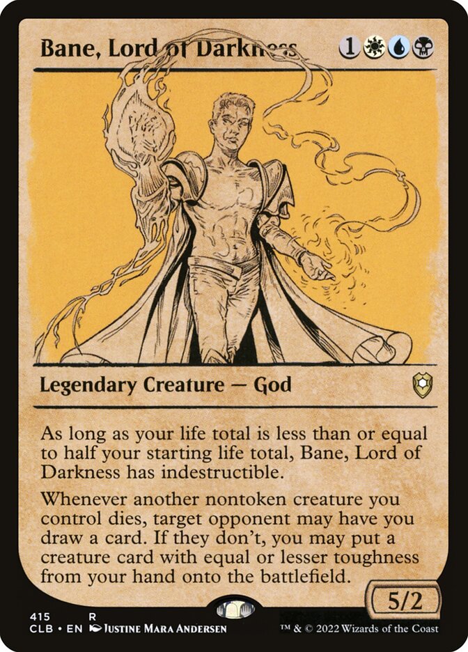 Bane, Lord of Darkness – Rare Magic: The Gathering card from Commander Legends: Battle for Baldur's Gate (#415)