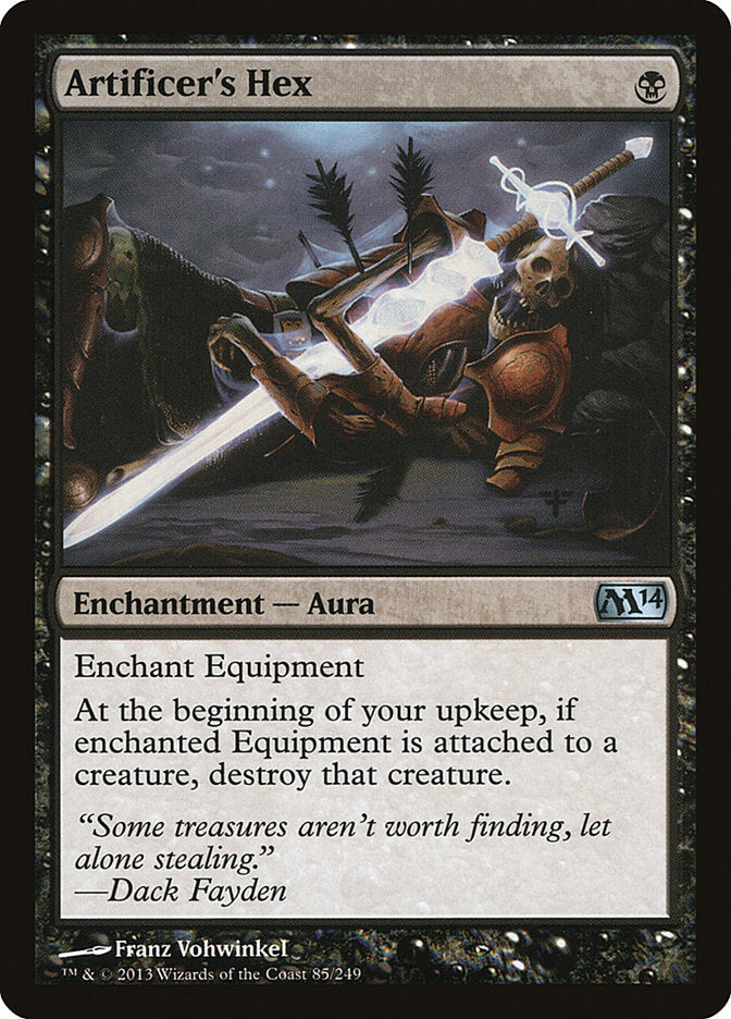 Artificer's Hex – Uncommon Magic: The Gathering card from Magic 2014 (#85)