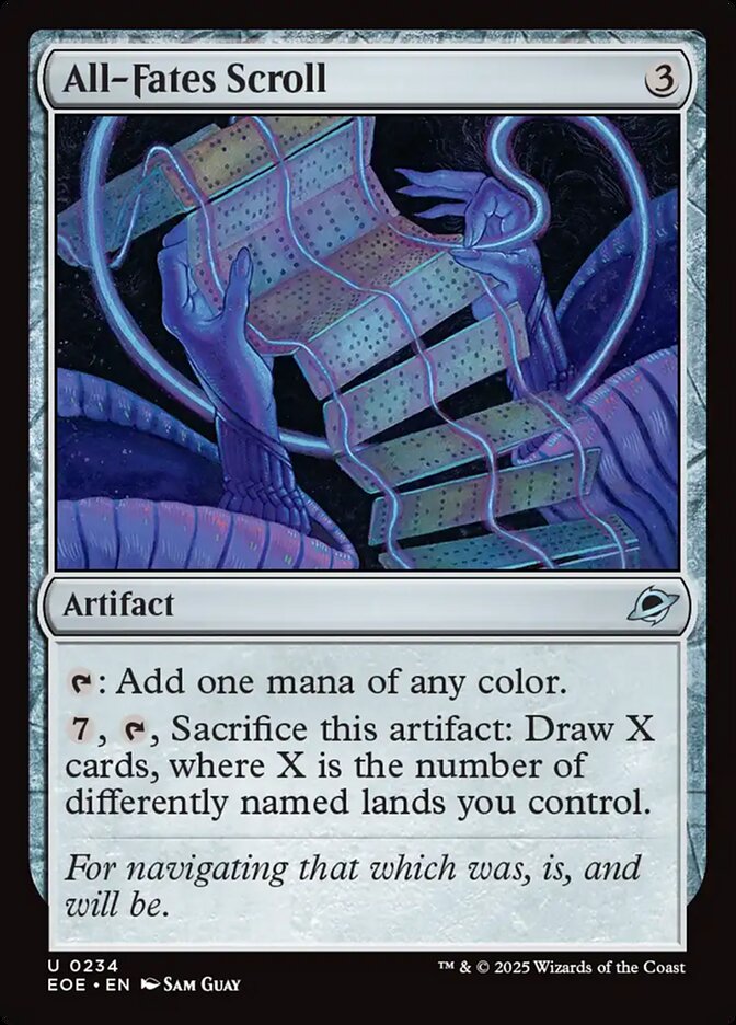 All-Fates Scroll – Uncommon Magic: The Gathering card from Edge of Eternities (#234)