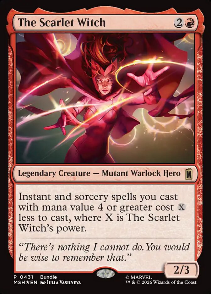 The Scarlet Witch – Rare Magic: The Gathering card from Marvel Super Heroes (#431)