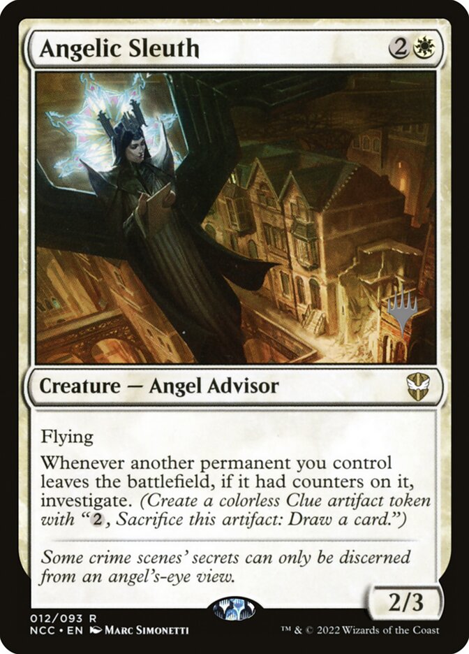 Angelic Sleuth – Rare Magic: The Gathering card from New Capenna Commander Promos (#12p)