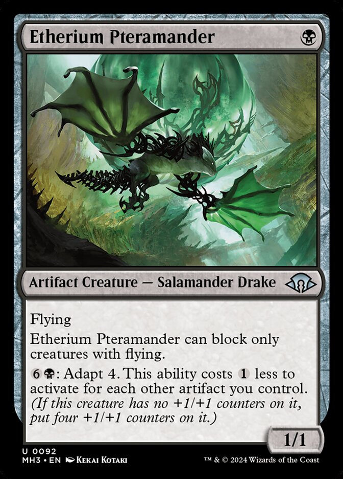Etherium Pteramander – Uncommon Magic: The Gathering card from Modern Horizons 3 (#92)